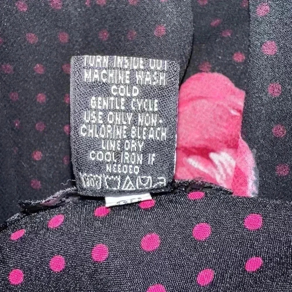 Women's American Angel II Blouse, 14/16, Black & Pink Y2K Style - Picture 10 of 10